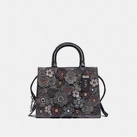 metallic graphite purses coach small box floral|coach handbags.